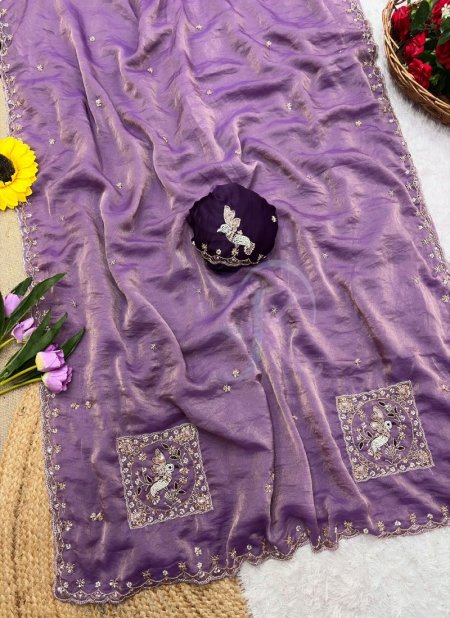 Jk 502 Soft Fabric Embroidery Work Saree